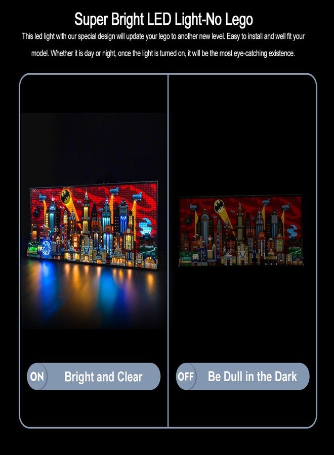 BrickBling Lighting Kit Compatible with Lego The Animated Series Gotham City™ 76271, Bricks Not Included (RC Version Light) - Image 3